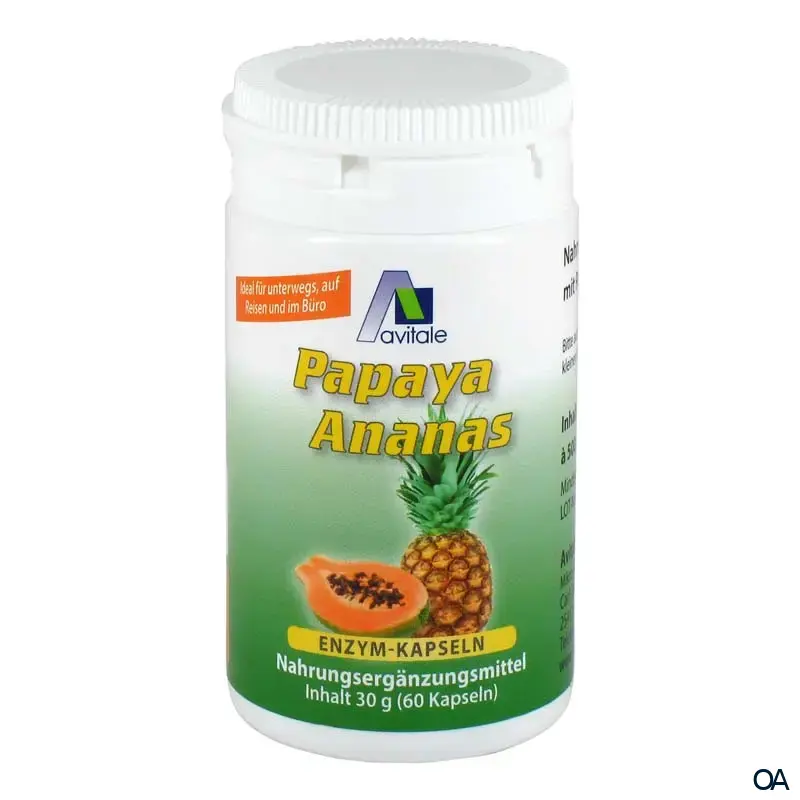 Avitale Papaya-Ananas Enzym Kapseln