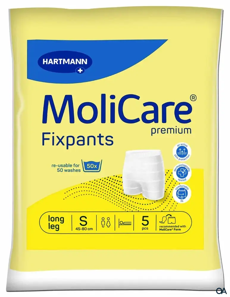 MoliCare® Premium Fixpants Long Leg - Fixierhosen gelb - Größe S