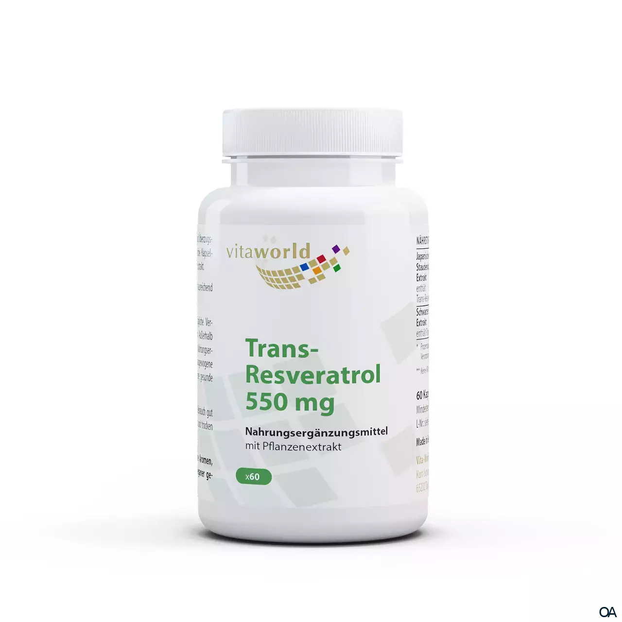 Vitaworld Trans-Resveratrol 550 mg Kapseln