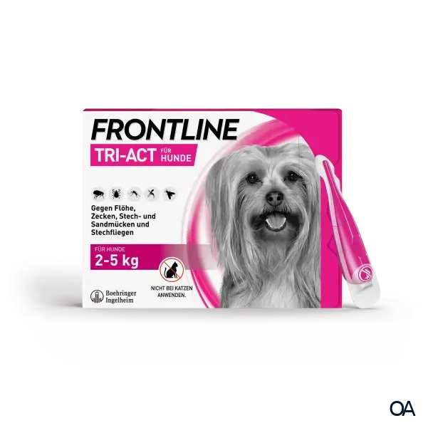 Frontline TRI-ACT® Lösung zum Auftropfen für Hunde 2 - 5 kg Frontline TRI-ACT® Lösung zum Auftropfen für Hunde 2 - 5 kg