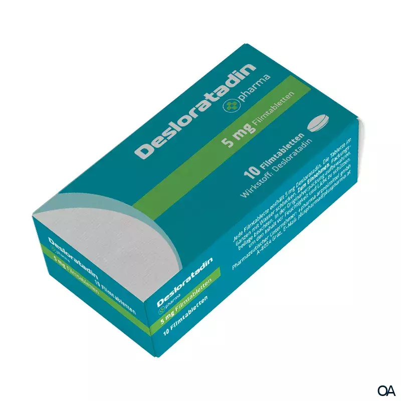 Desloratadin +pharma 5 mg Filmtabletten Desloratadin +pharma 5 mg Filmtabletten