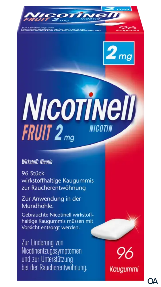 Nicotinell® Fruit 2 mg – wirkstoffhaltige Kaugummis zur Raucherentwöhnung