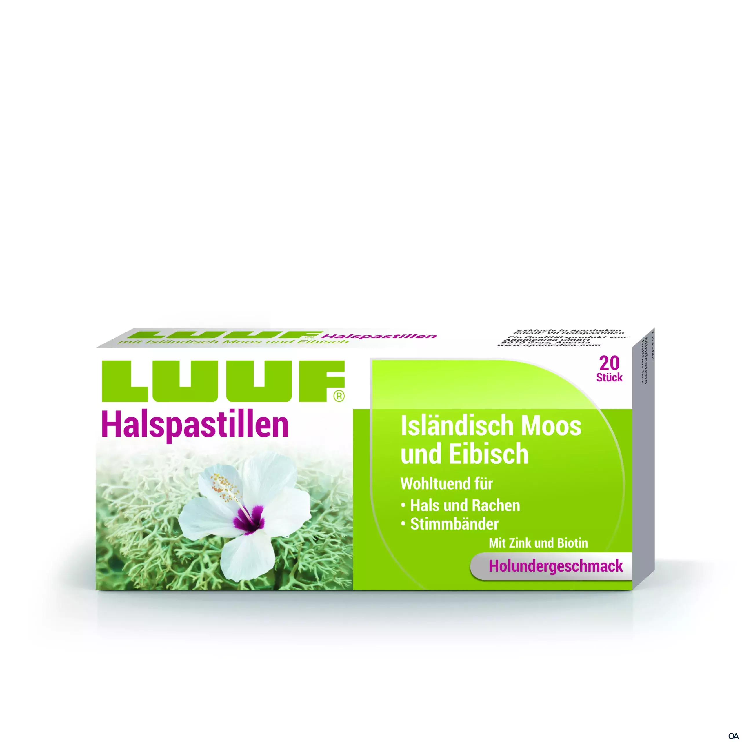 LUUF® Halspastillen mit Isländisch Moos und Eibisch