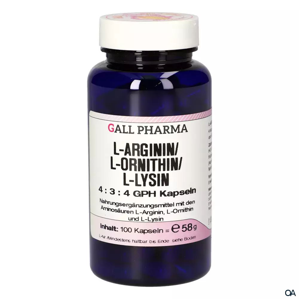 Gall Pharma L-Arginin/L-Ornithin/L-Lysin 4:3:4 Kapseln