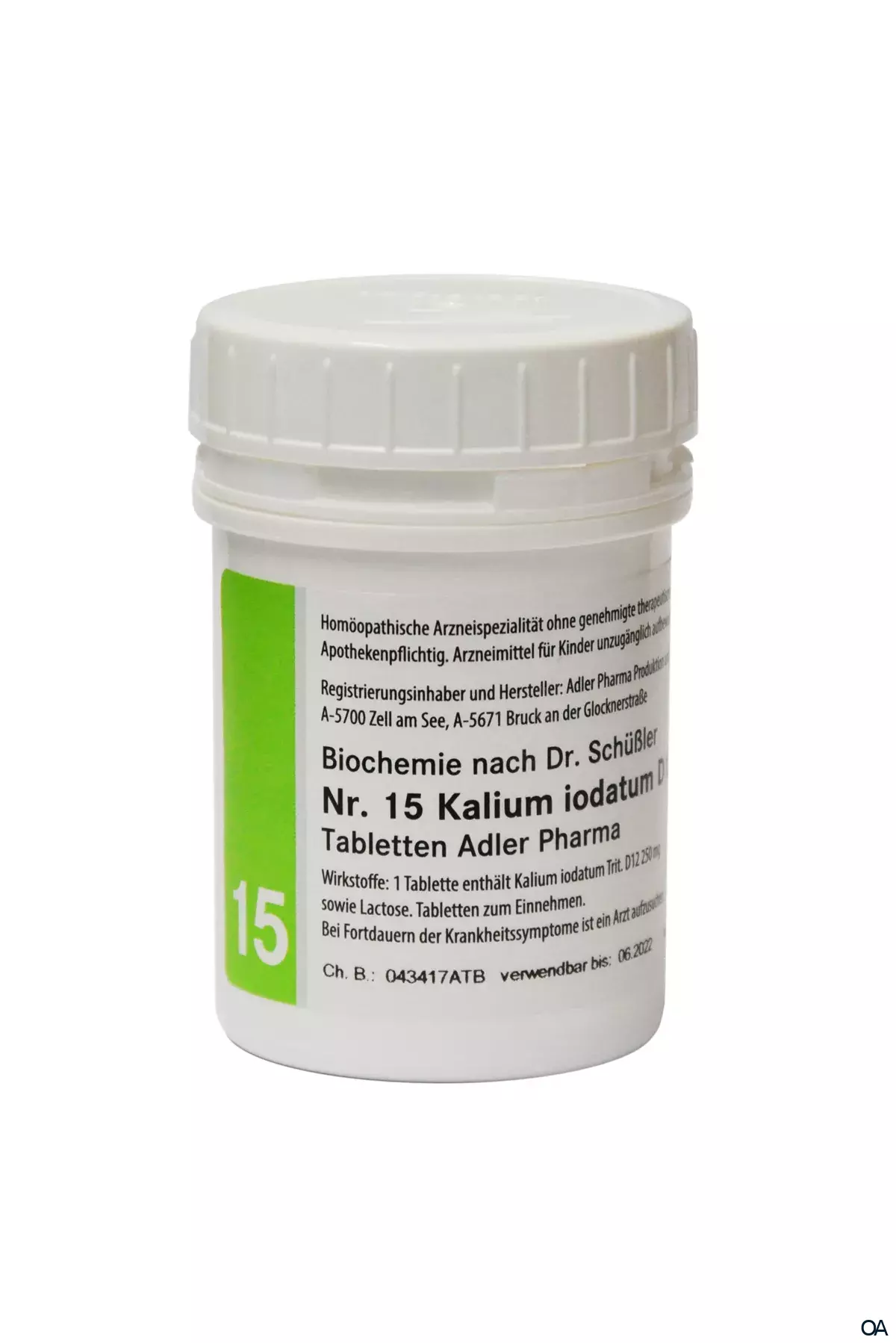 Schüßler Salz Adler Nr. 15 Kalium jodatum D12 Tabletten