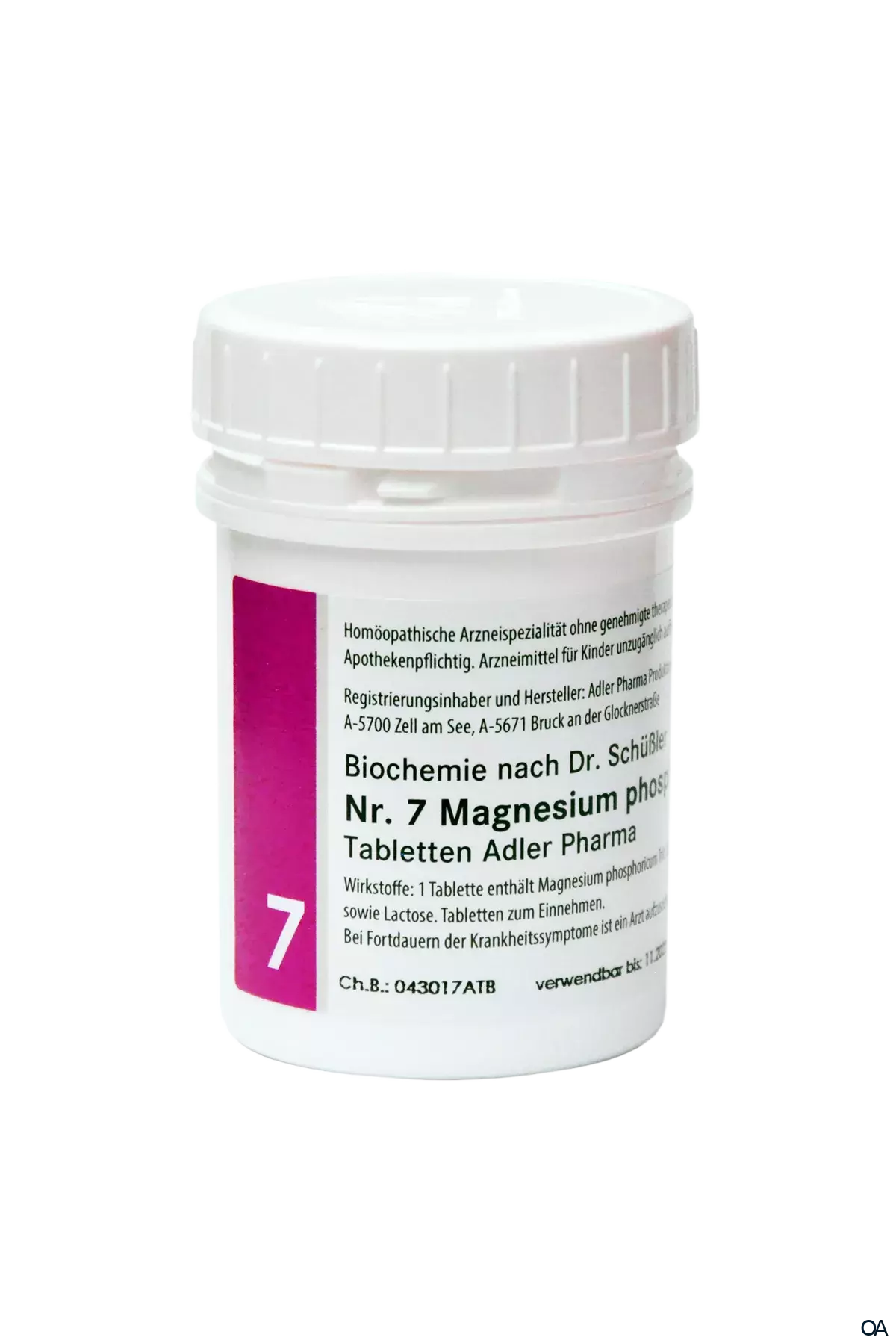 Schüßler Salz Adler Nr. 7 Magnesium phosphoricum D6 Tabletten