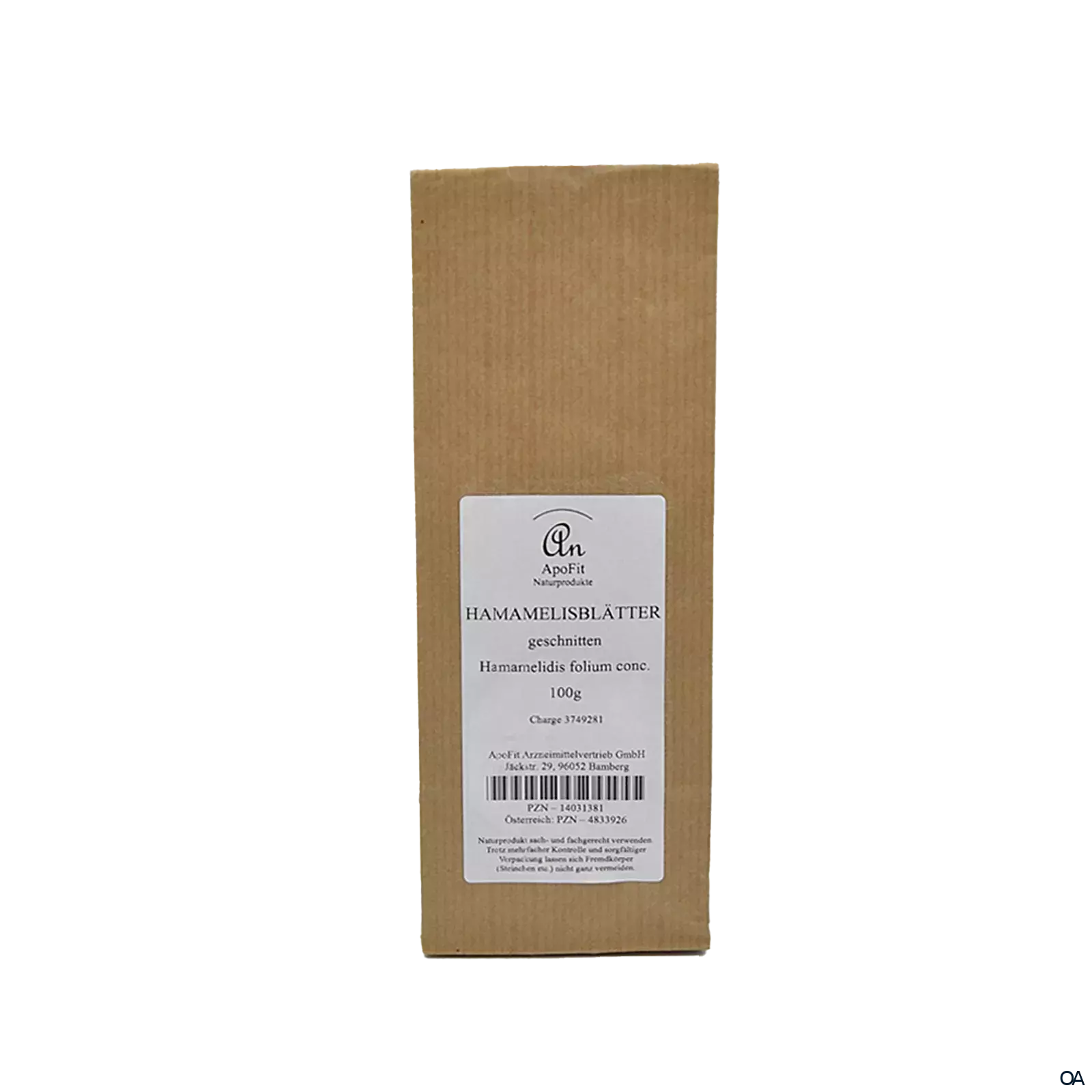 ApoFit Hamamelisblätter geschnitten