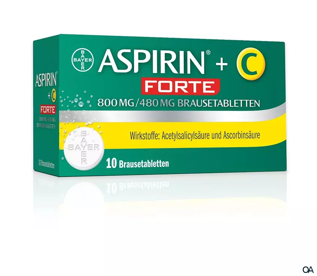Aspirin® +C forte 800mg/480mg Brausetabletten Aspirin® +C forte 800mg/480mg Brausetabletten