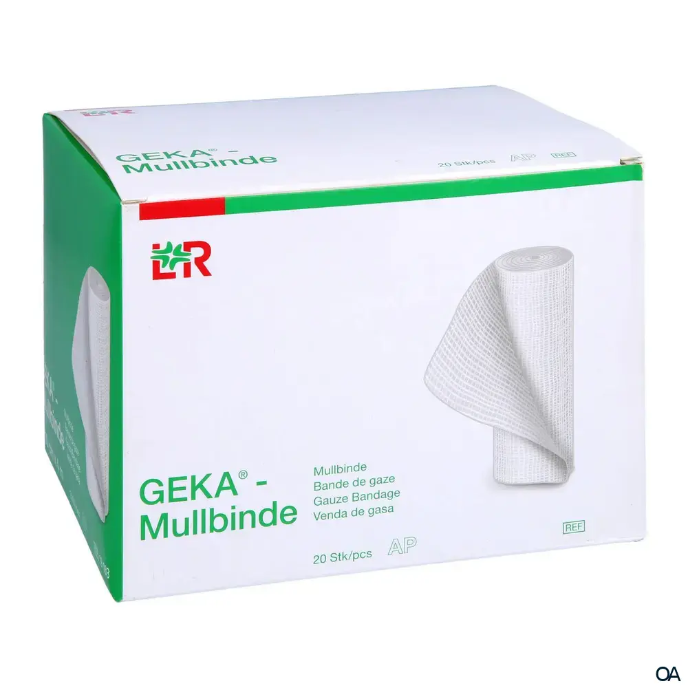 Geka® Mullbinden Starre Fixierbinden, lose, unsteril, 6 cm x 4 m