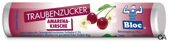 Bloc® Traubenzucker Amarenakirsche Rolle Bloc® Traubenzucker Amarenakirsche Rolle