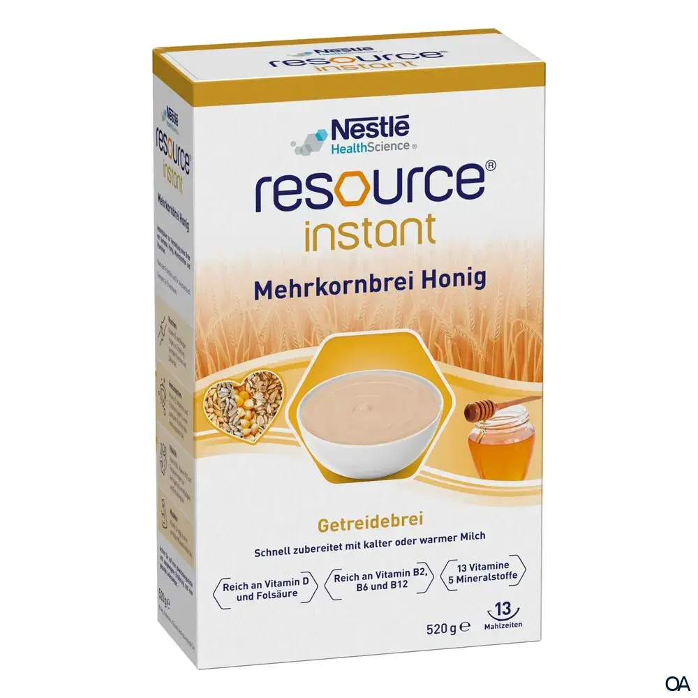 Nestle resource® instant Mehrkornbrei Honig 520g Nestle resource® instant Mehrkornbrei Honig 520g