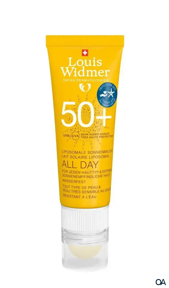 Louis Widmer Sun All Day 50+ mit Lippenpflegestift 50
