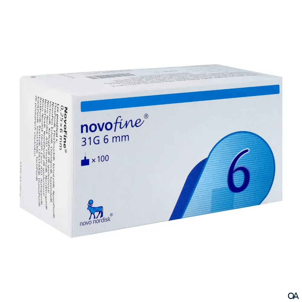 NovoFine® 8 mm Kanülen 31 G (0,25 x 6 mm) Insulin-Pennadeln
