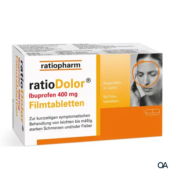 ratioDolor® Ibuprofen 400 mg Filmtabletten ratioDolor® Ibuprofen 400 mg Filmtabletten