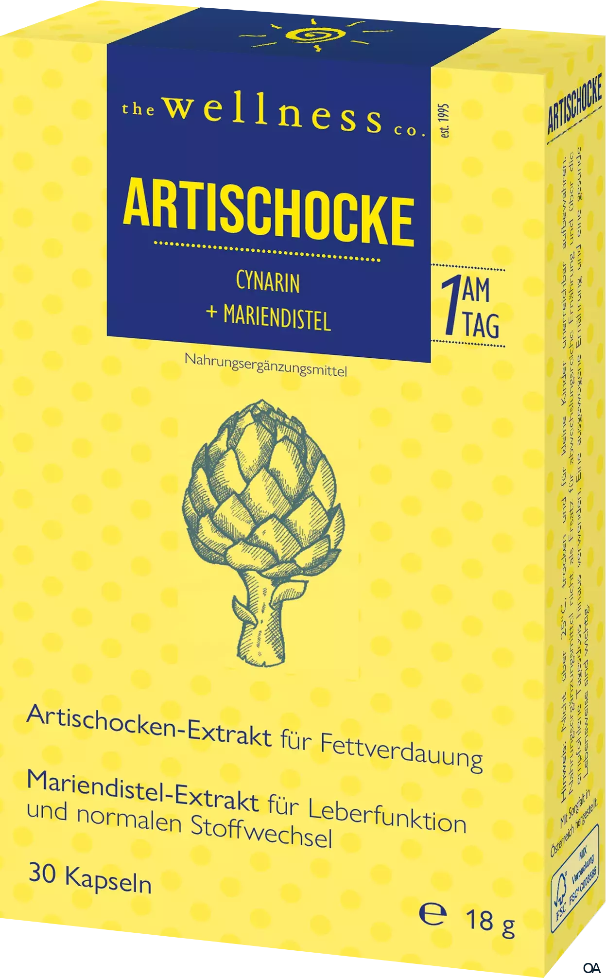 Wellness ARTISCHOCKE + MARIENDISTEL Kapseln