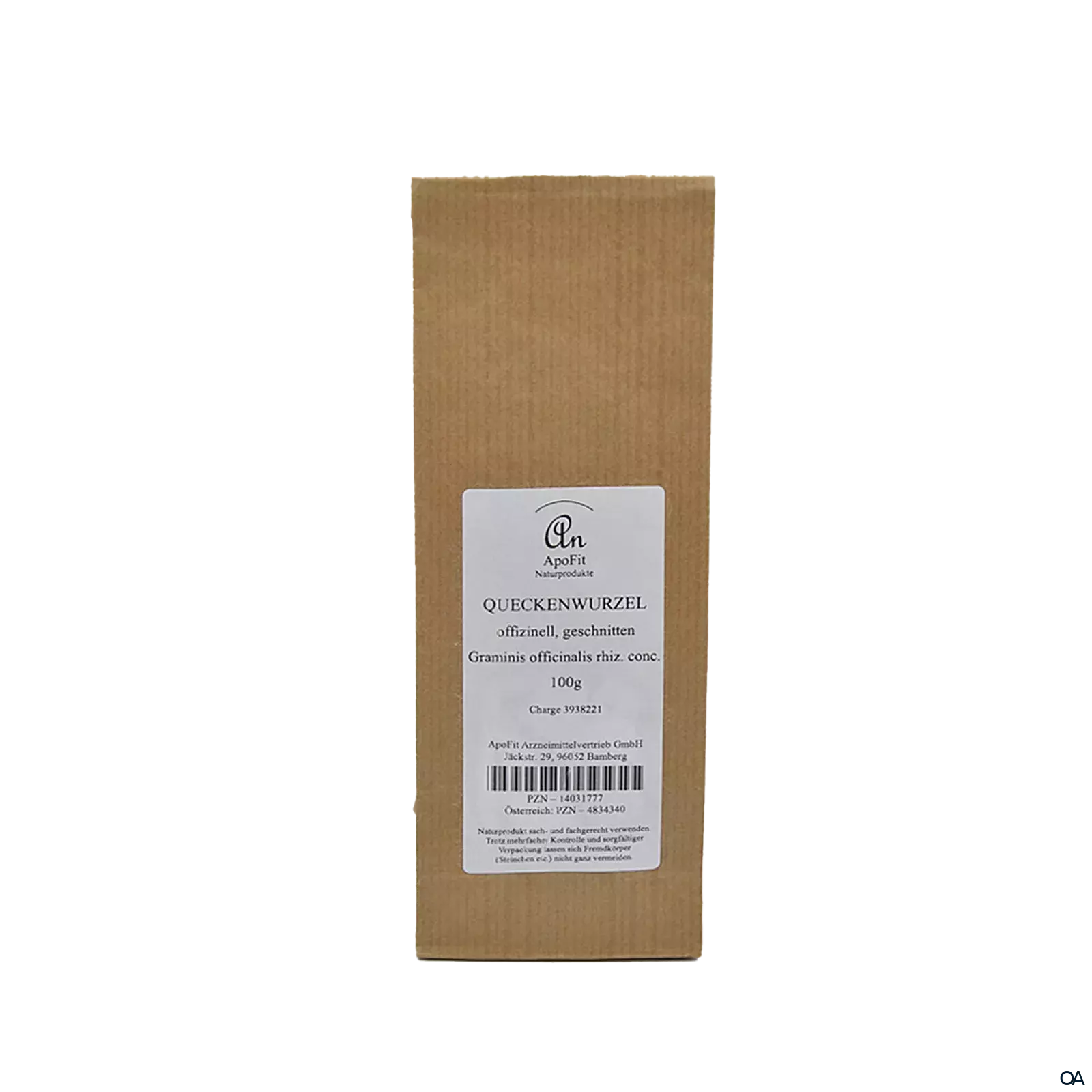 ApoFit Queckenwurzel offizinell geschnitten