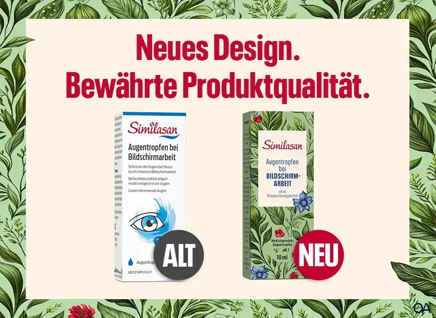 Similasan Augentropfen bei Bildschirmarbeit