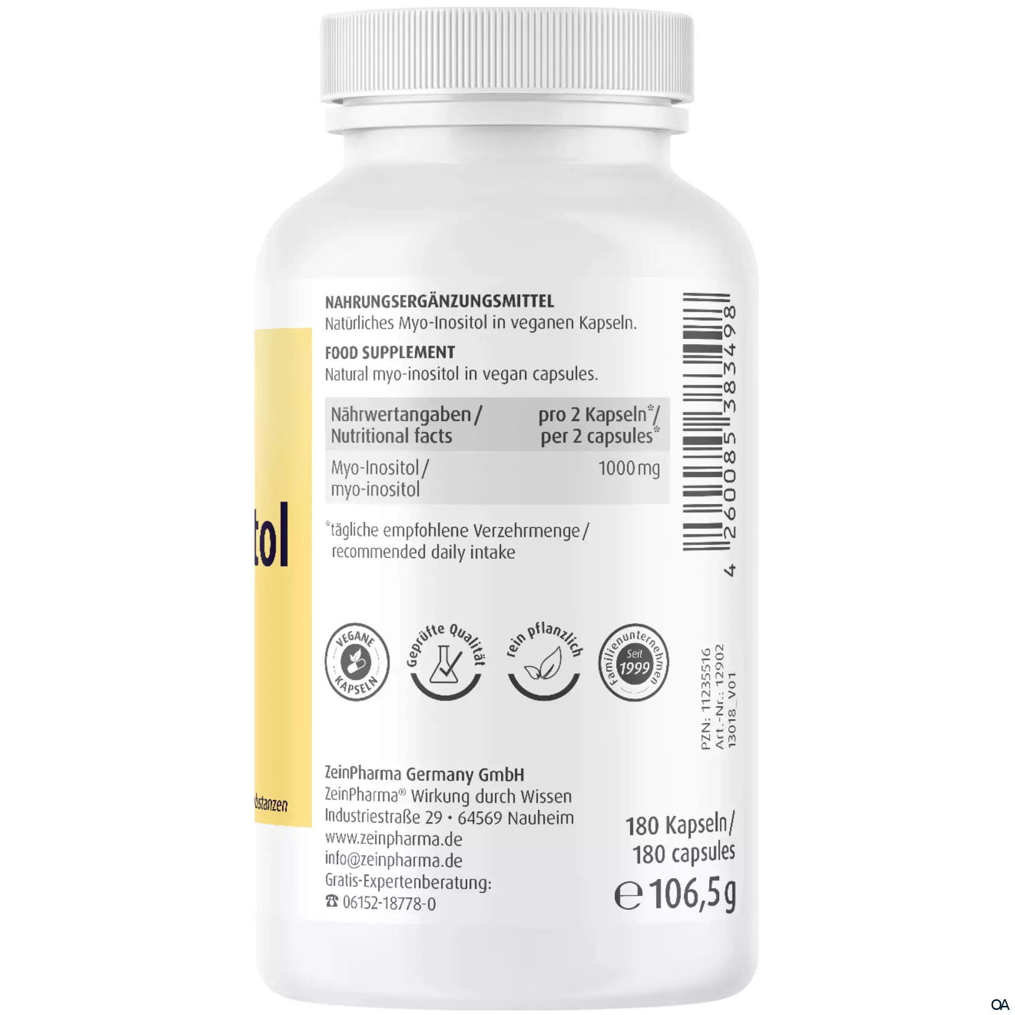 ZeinPharma Myo-Inositol Kapseln 500 mg