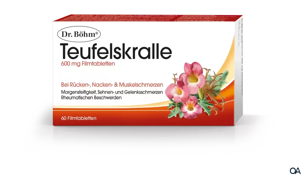 Dr. Böhm® Teufelskralle 600 mg Filmtabletten Dr. Böhm® Teufelskralle 600 mg Filmtabletten