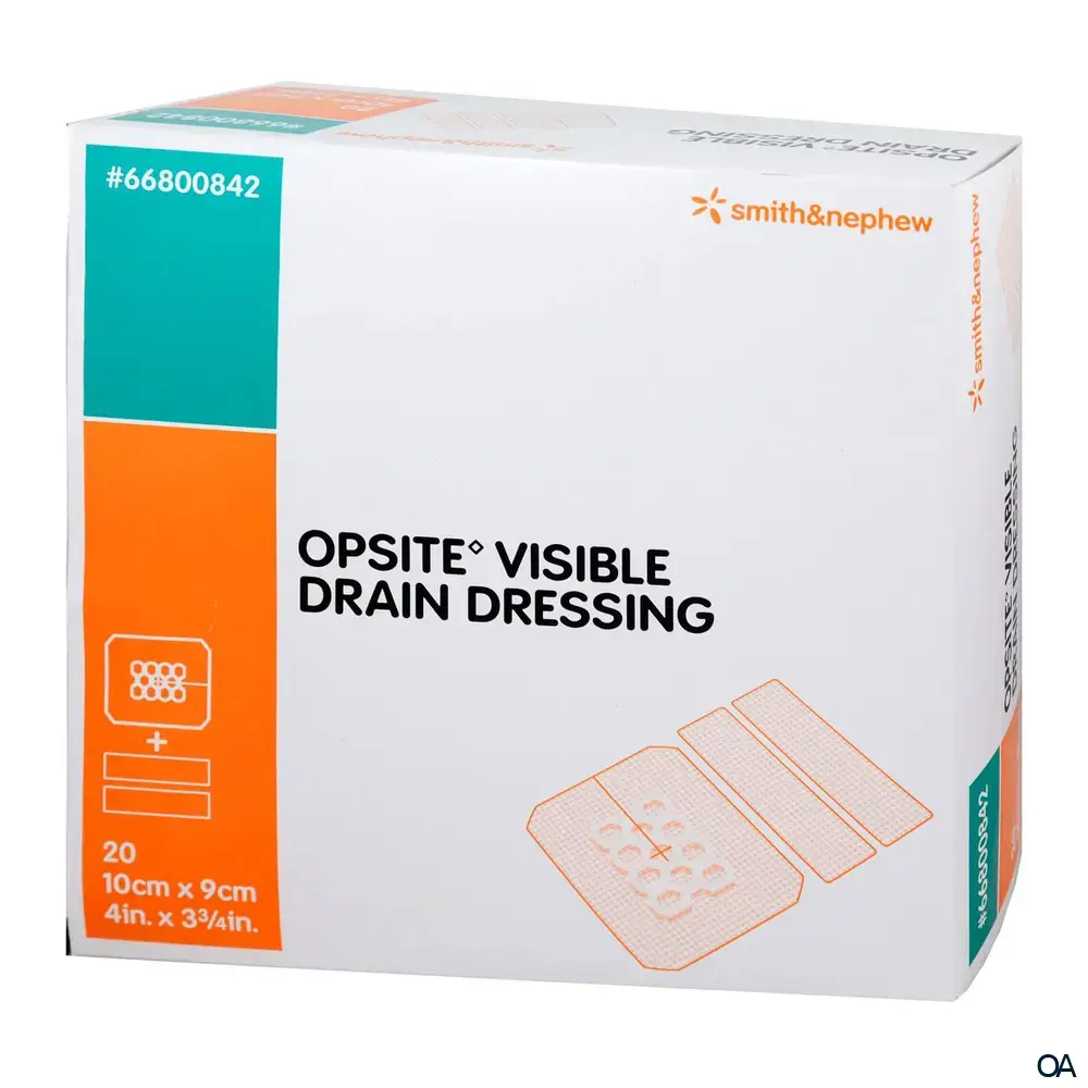 OPSITE Visible Drain Dressing Drainageverband steril, 10 x 9 cm