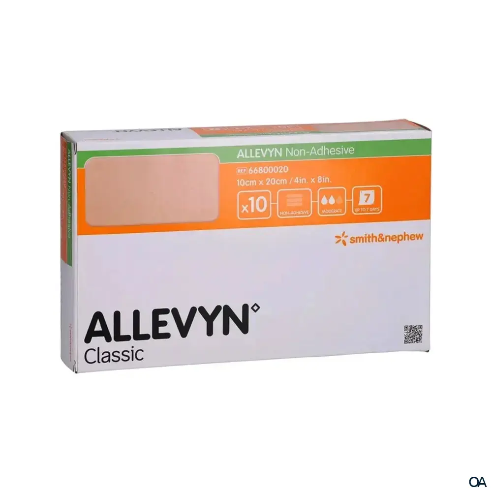 ALLEVYN Non-Adhesive nicht haftender Schaumverband steril, 10 x 20 cm