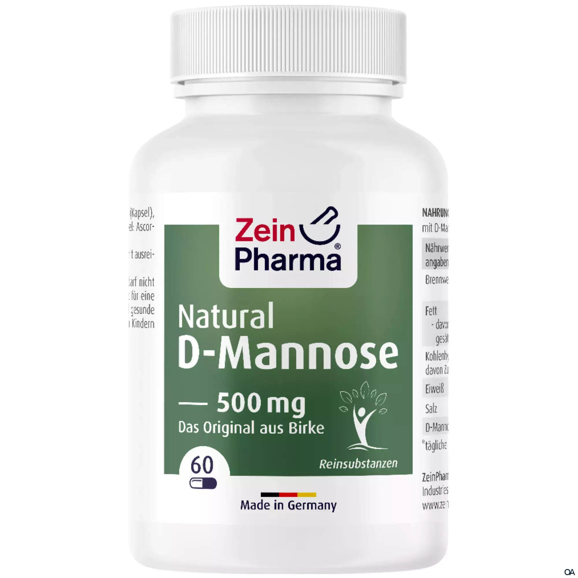 ZeinPharma Natural D-Mannose 500 mg Kapseln