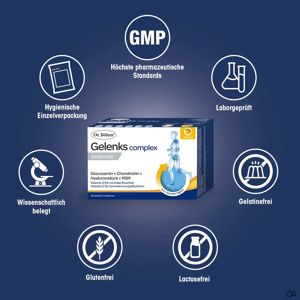 Dr. Böhm® Gelenks complex intensiv Brausegranulat - Mango