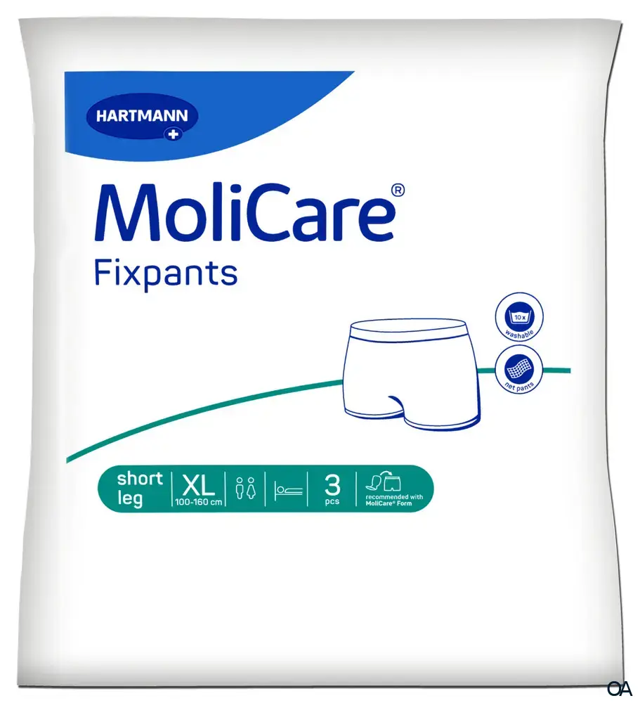 MoliCare® Fixpants Short Leg - Fixierhosen grün - Größe XL