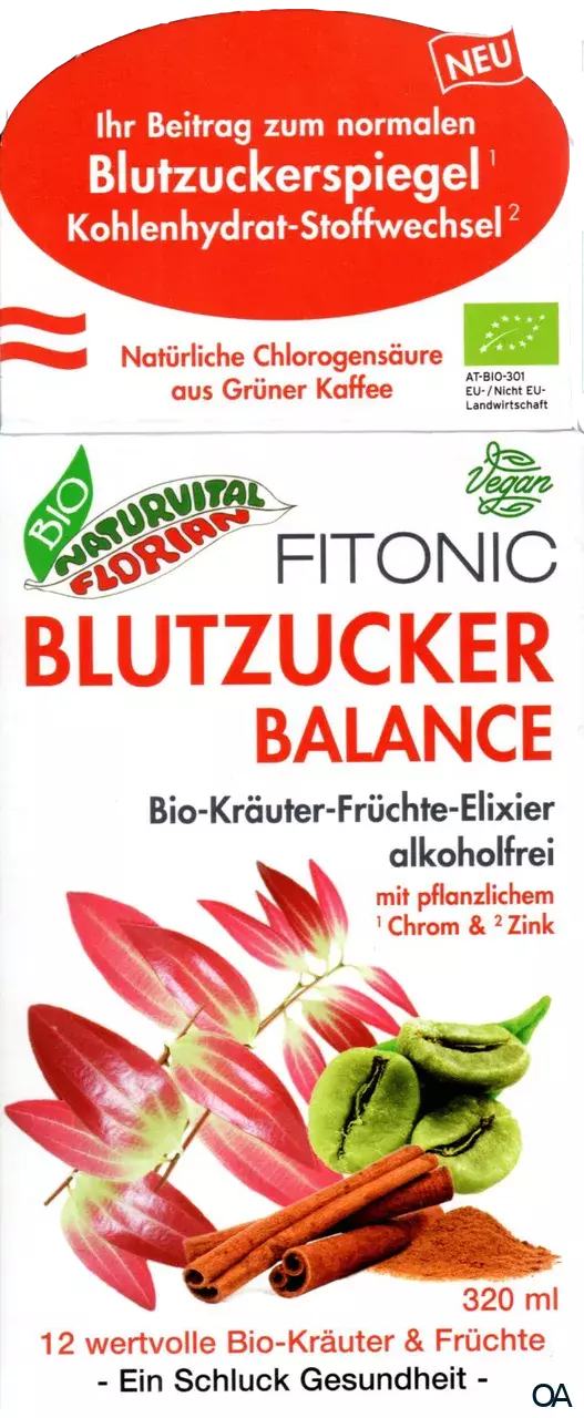 Bio Naturvital Florian Fitonic Blutzucker Balance Bio-Kräuter-Früchte-Elixier Bio Naturvital Florian Fitonic Blutzucker Balance Bio-Kräuter-Früchte-Elixier