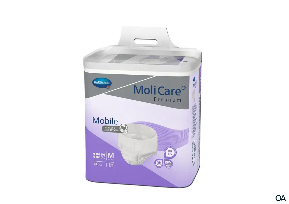 MoliCare® Premium Mobile 8 Tropfen Inkontinenz-Einweghosen, Größe M, 80-120 cm