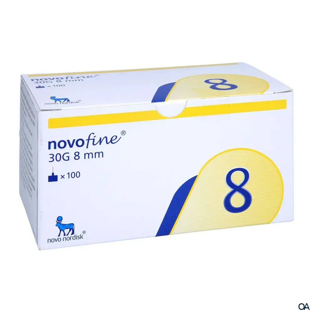 NovoFine® 8 mm Kanülen 30 G (0,3 x 8 mm) Insulin-Pennadeln