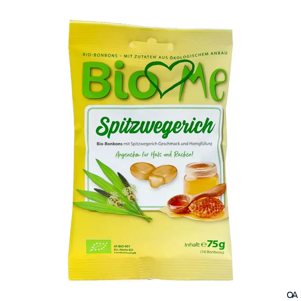 BIO loves Me Spitzwegerich mit Honigfüllung Bio-Bonbons