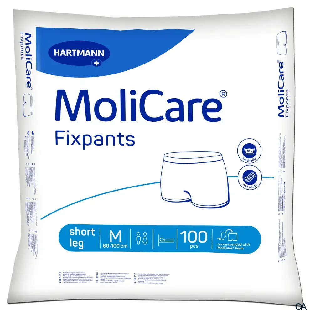 MoliCare® Fixpants Short Leg - Fixierhosen blau - Größe M