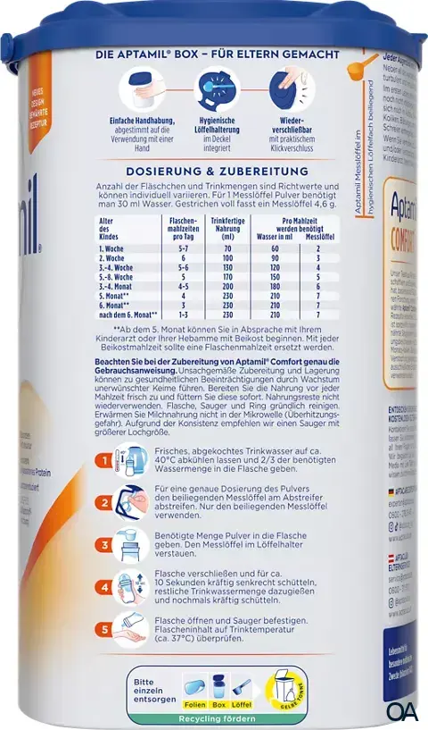 Aptamil Comfort Spezialnahrung Pulver - Von Geburt an