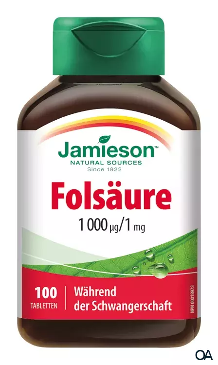 Jamieson Folsäure 1000 µg/1 mg Jamieson Folsäure 1000 µg/1 mg
