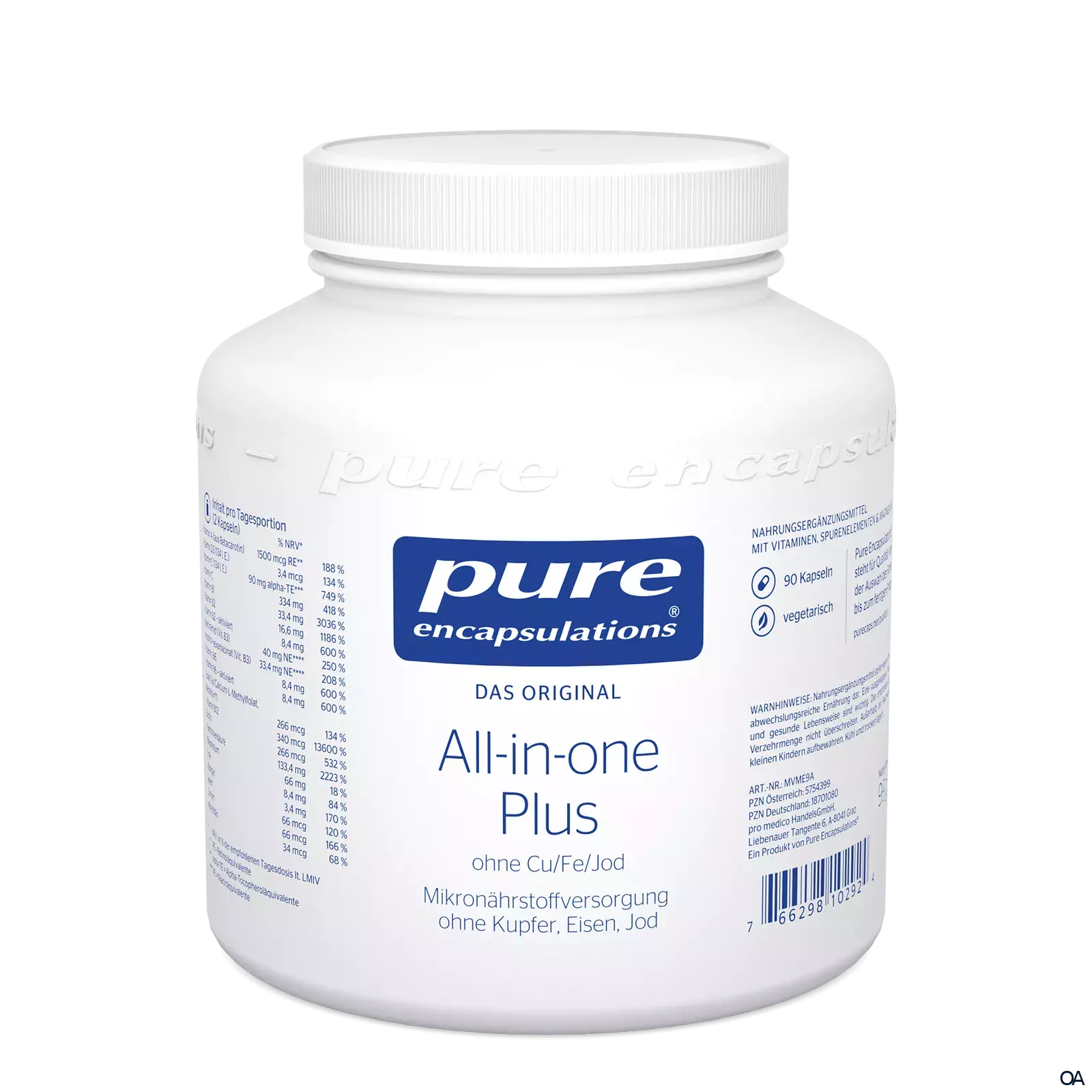 pure encapsulations® All-in-one Plus (ohne Cu/Fe/Jod) Kapseln