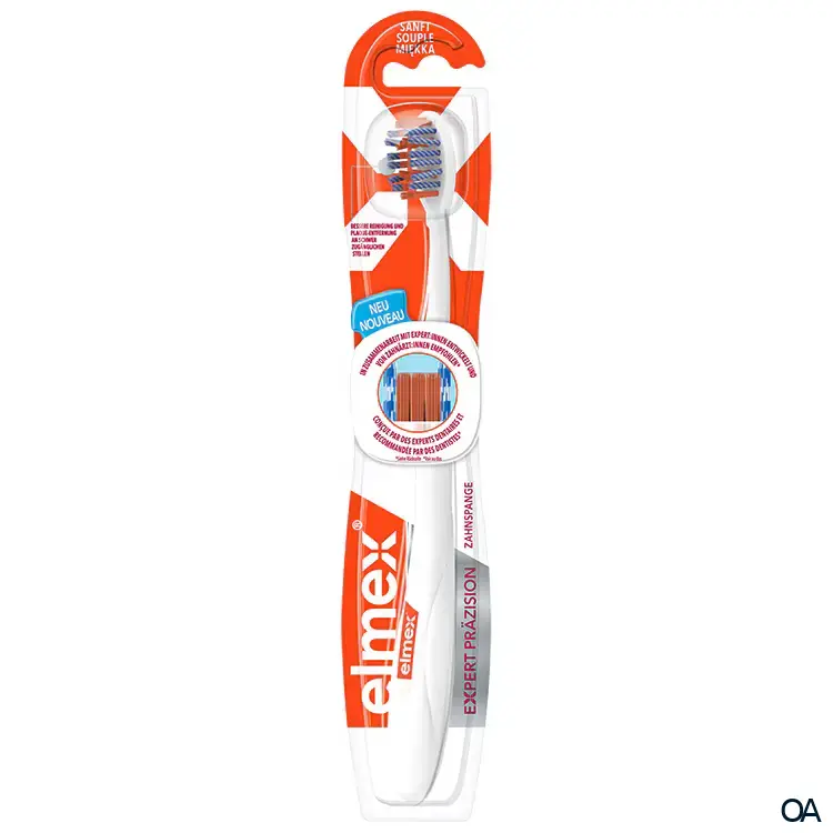 elmex® Expert Präzision Zahnspange Zahnbürste, sanft elmex® Expert Präzision Zahnspange Zahnbürste, sanft