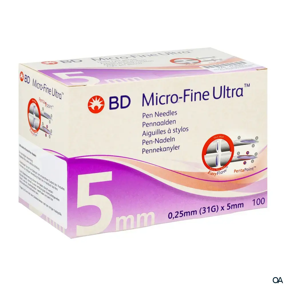 BD Micro-Fine Ultra™ Pen-Nadeln, 31 G, 0,25 x 5 mm