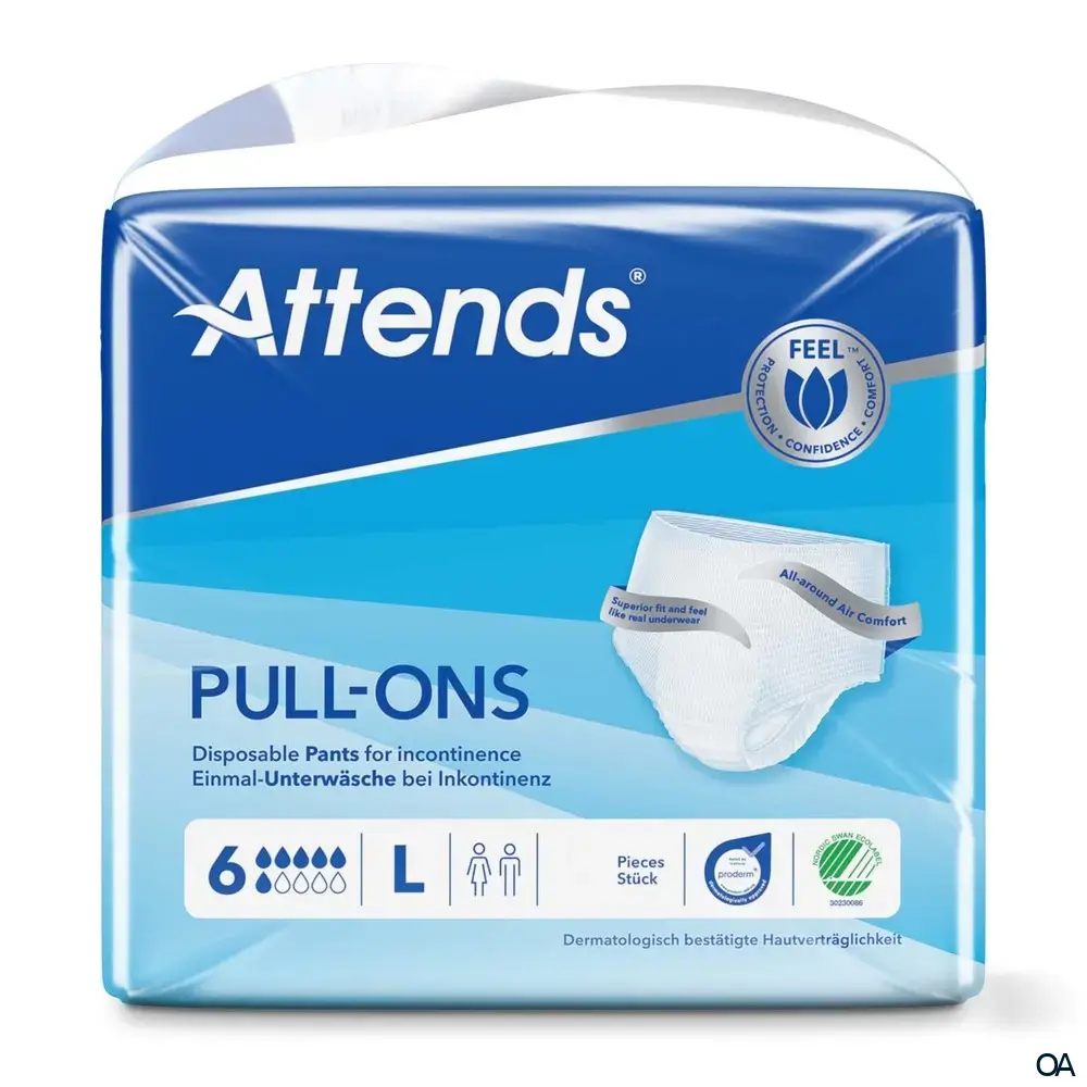 Attends Pull-Ons 6 Large - Einmal-Unterwäsche bei Inkontinenz Attends Pull-Ons 6 Large - Einmal-Unterwäsche bei Inkontinenz