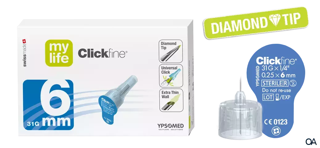 mylife Clickfine DiamondTip 31G 0,25 x 6 mm Pen-Nadeln mylife Clickfine DiamondTip 31G 0,25 x 6 mm Pen-Nadeln