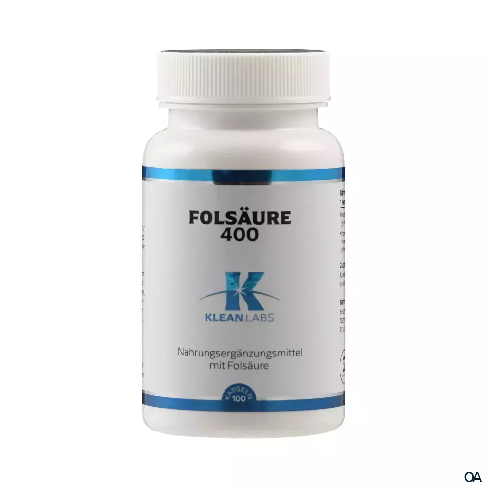 Klean Labs Folsäure 400 Kapseln Klean Labs Folsäure 400 Kapseln