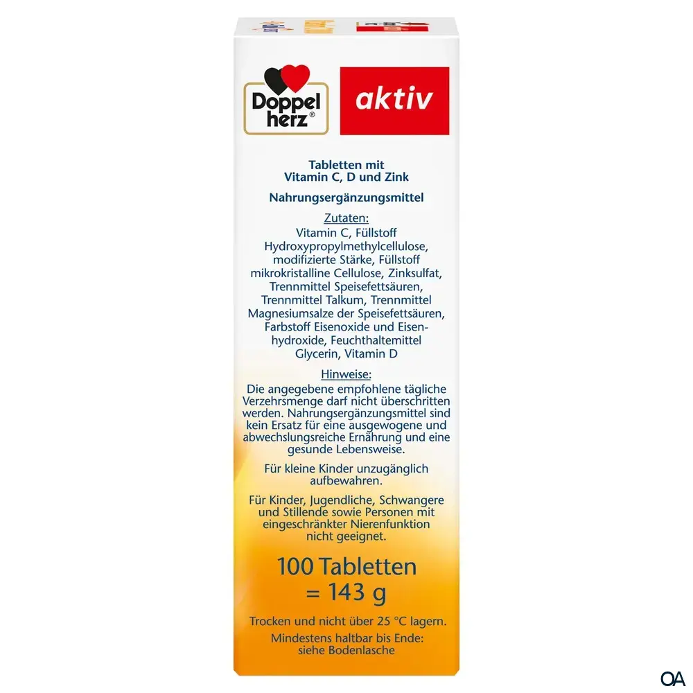 Doppelherz aktiv Vitamin C 1000 + D3 + Zink DEPOT Tabletten