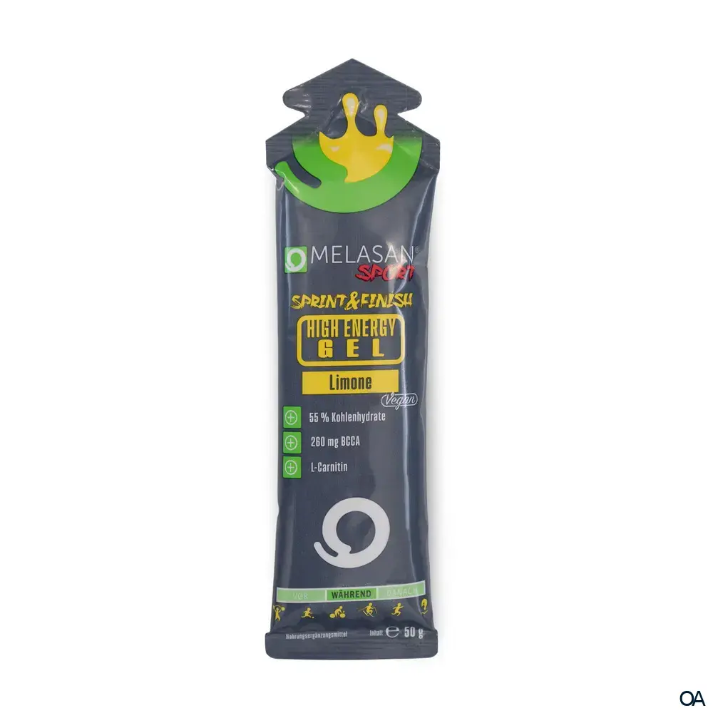 Melasan Sport High Energy Gel Limone Sachets 50 g