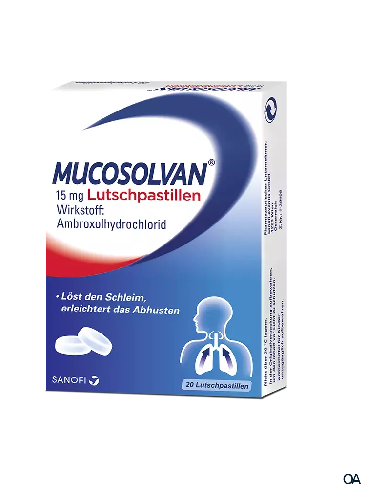Mucosolvan® Schleimlöser 15 mg Lutschpastillen Mucosolvan® Schleimlöser 15 mg Lutschpastillen
