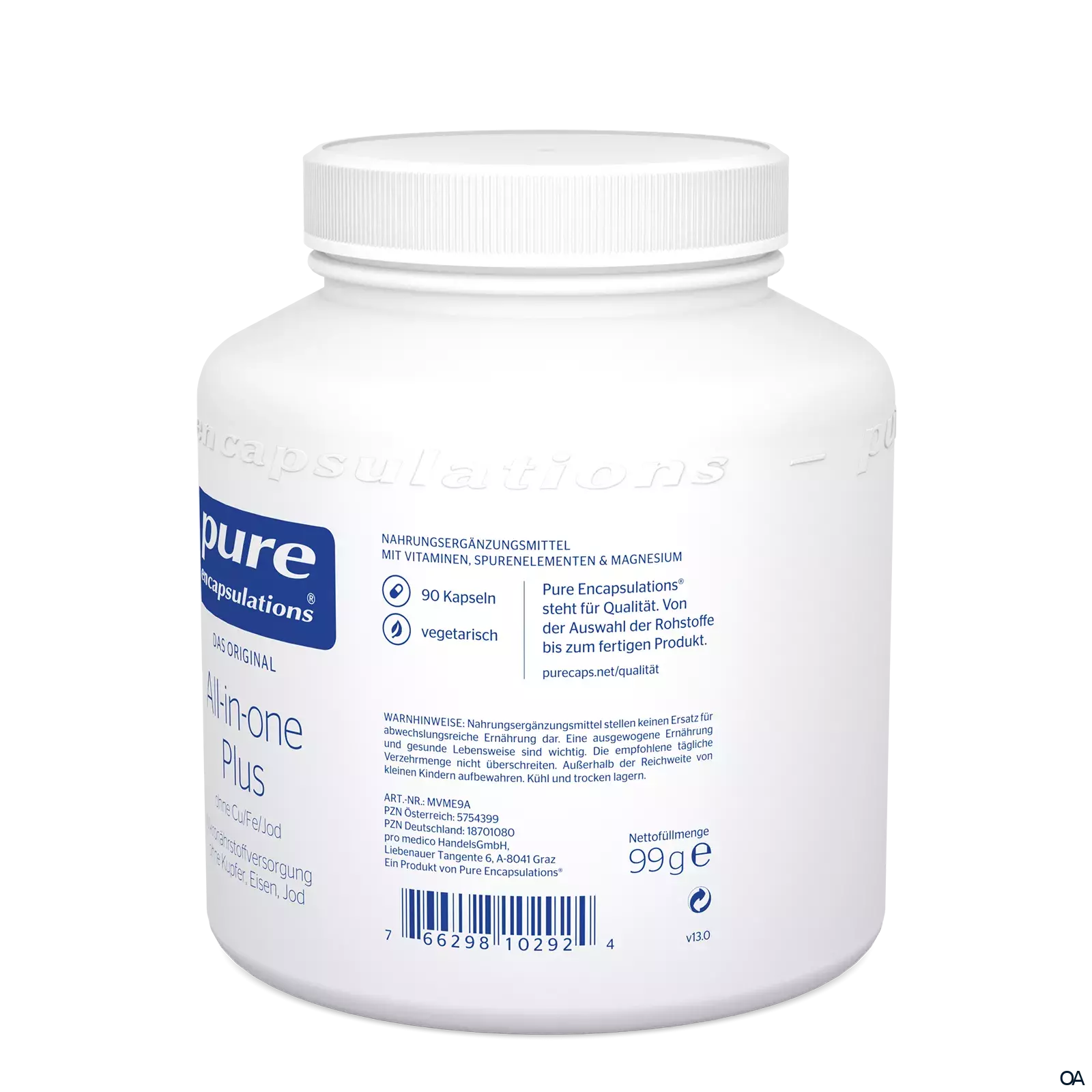 pure encapsulations® All-in-one Plus (ohne Cu/Fe/Jod) Kapseln