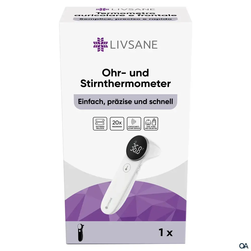 LIVSANE Ohr- und Stirnthermometer