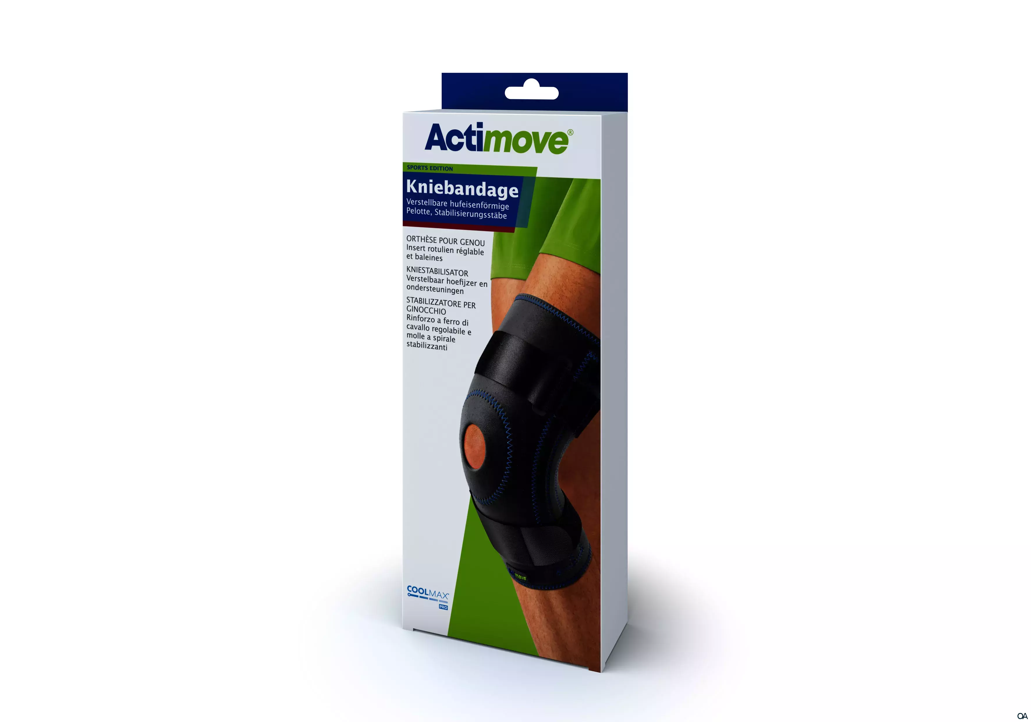 Actimove® Sport Edition Kniebandage Verstellbare hufeisenförmige Pelotte Größe XL