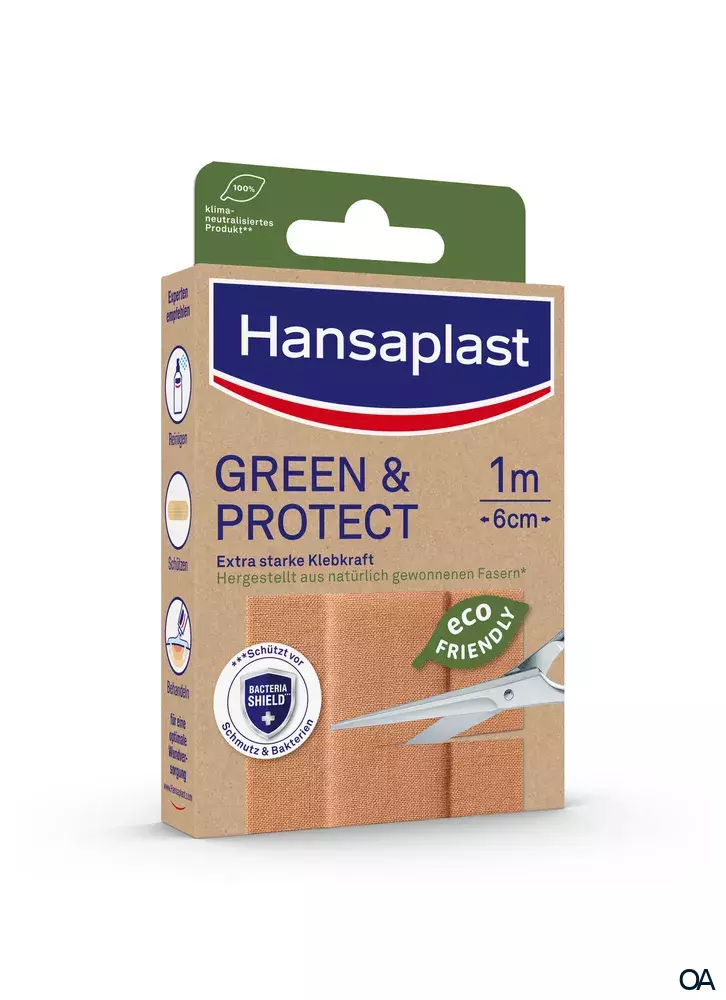 Hansaplast GREEN & PROTECT Pflaster 1 m x 6 cm Hansaplast GREEN & PROTECT Pflaster 1 m x 6 cm