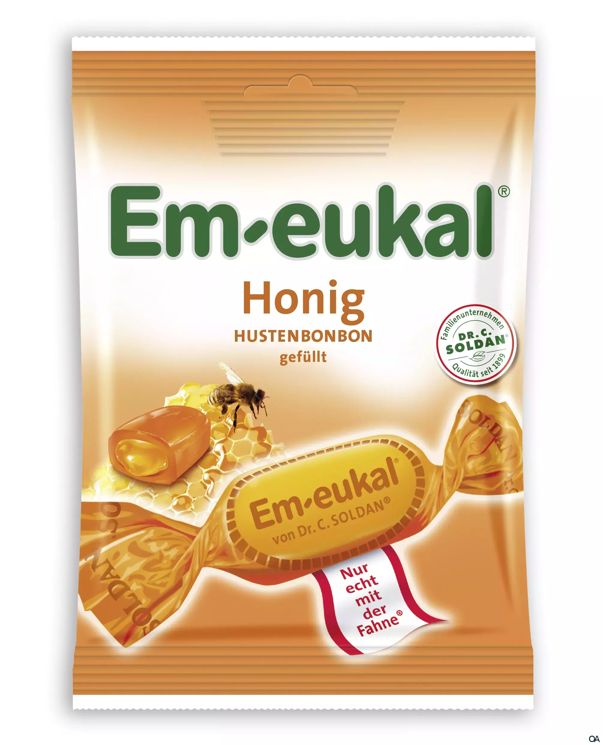 Em-eukal Honig Hustenbonbons, gefüllt