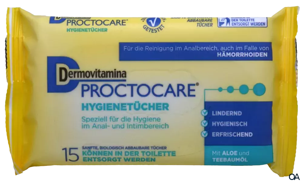Dermovitamina Proctocare® Hygienetücher Dermovitamina Proctocare® Hygienetücher